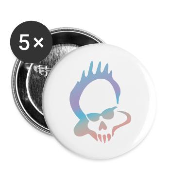 Logo Mansi Venice - Buttons groß 56 mm (5er Pack) - Weiß - Vorne