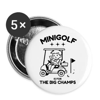 Children's golf - Buttons large 2.2''/56 mm (5-pack) - white - Front