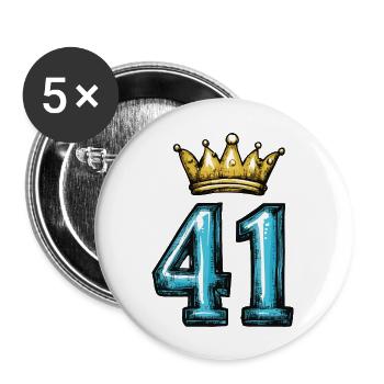 41 Number Crown - Buttons large 2.2''/56 mm (5-pack) - white - Front