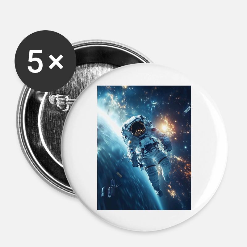 Lost in Space 1 5 - Buttons large 2.2''/56 mm (5-pack) - white
