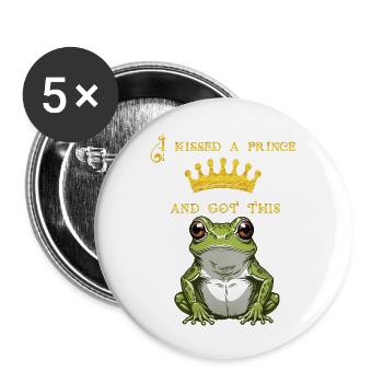 J’ai embrassé - Lot de 5 grands badges (56 mm) - blanc - Devant