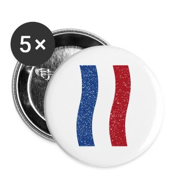 drapeau néerlandais vintage - Lot de 5 grands badges (56 mm) - blanc - Devant