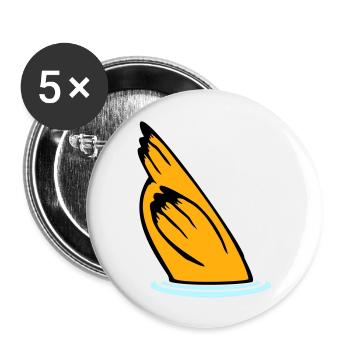 Duck head in the water, tail in the air - Buttons large 2.2''/56 mm (5-pack) - white - Front