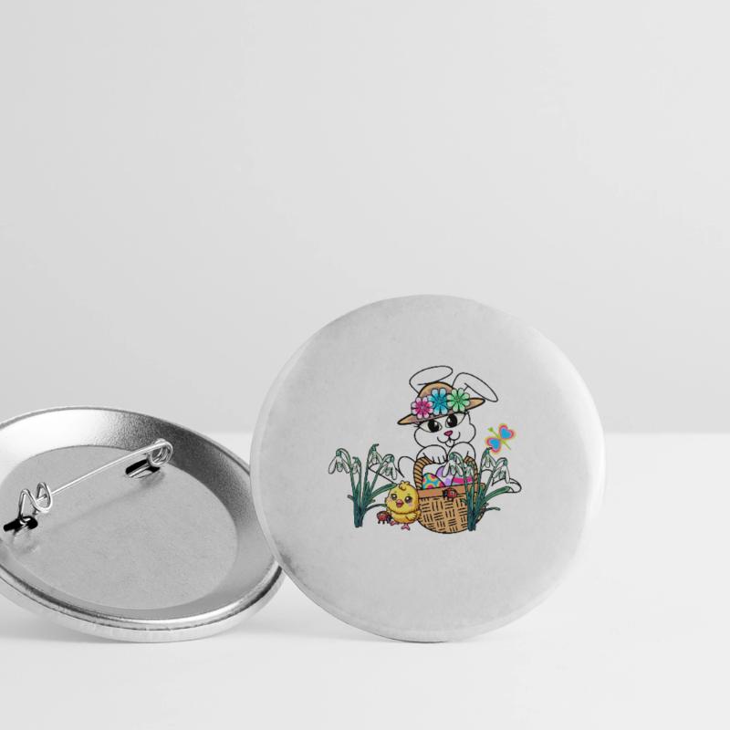 Easter Easter Bunny Easter Eggs Kids Easter Eggs Buttons large 2.2''/56 mm (5-pack)