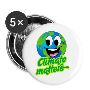 CLIMATE MATTERS - Buttons large 2.2''/56 mm (5-pack) - white - Front
