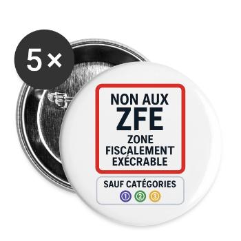 NO TO LEZS! (Panel) - Buttons large 2.2''/56 mm (5-pack) - white - Front