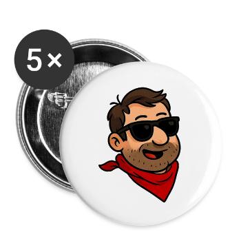 Feria festayre - Buttons groß 56 mm (5er Pack) - Weiß - Vorne