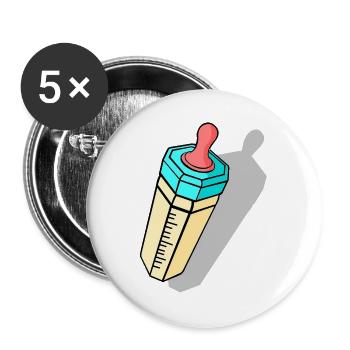 Babykollektion Sommer Sonne 16 - Buttons groß 56 mm (5er Pack) - Weiß - Vorne