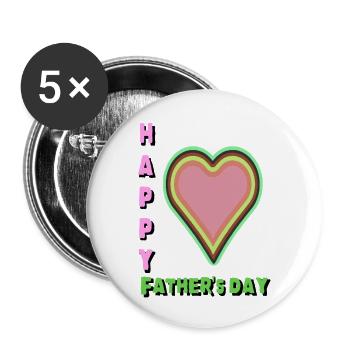 The perfect gift for Father's Day - Buttons large 2.2''/56 mm (5-pack) - white - Front