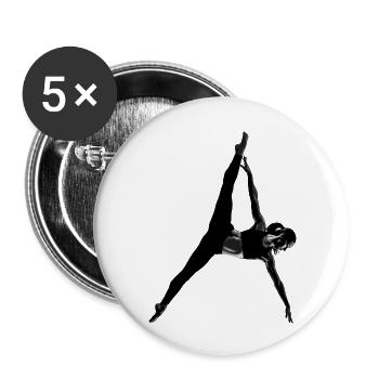 A graceful woman - Buttons large 2.2''/56 mm (5-pack) - white - Front