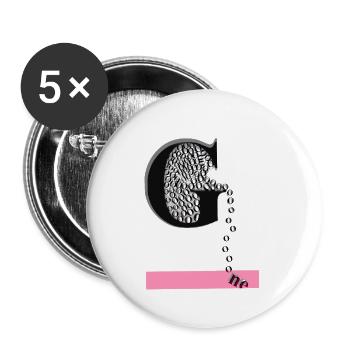 Gone in motion past lost - Buttons large 2.2''/56 mm (5-pack) - white - Front