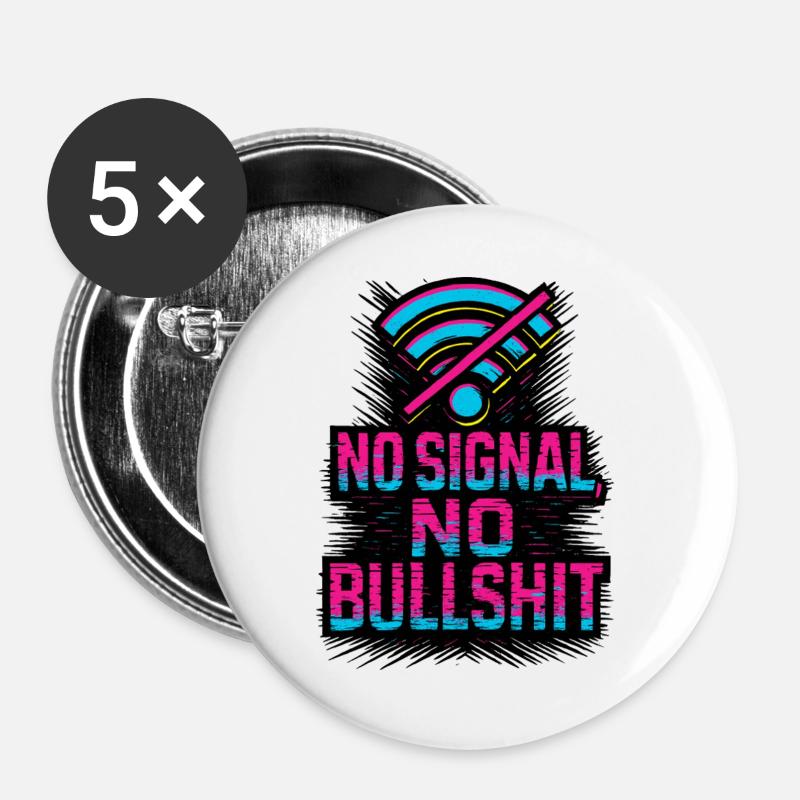 Offline Warrior - Buttons large 2.2''/56 mm (5-pack) - white