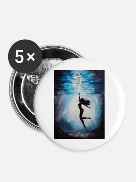 Versuchung - Buttons groß 56 mm (5er Pack) - Weiß