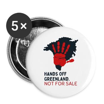 Hands Off Greenland n’est pas à vendre - Lot de 5 grands badges (56 mm) - blanc - Devant