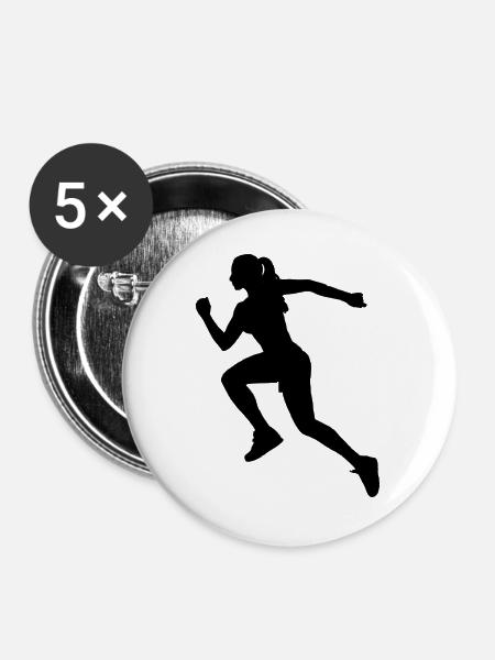 Lebendiges abstraktes geometrisches Muster - Buttons groß 56 mm (5er Pack) - Weiß