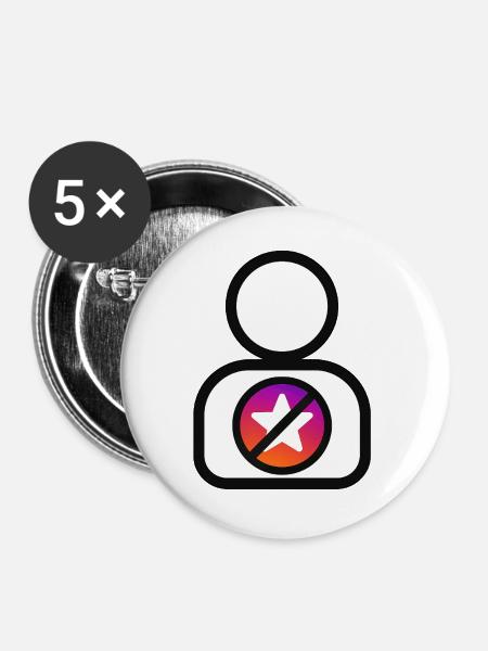 Nicht im engen Freundeskreis - Buttons groß 56 mm (5er Pack) - Weiß