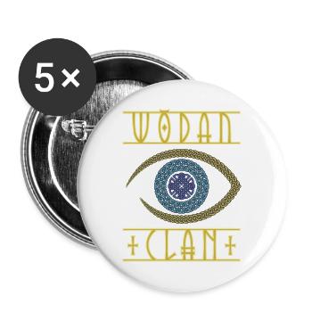 Odin Wikinger-Auge - Buttons groß 56 mm (5er Pack) - Weiß - Vorne