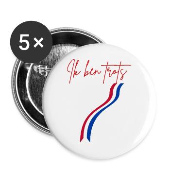 Holland  - Lot de 5 grands badges (56 mm) - blanc - Devant