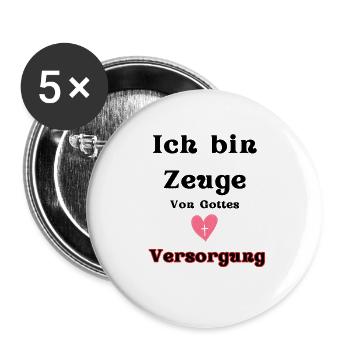 Heart and Care Motif - Buttons large 2.2''/56 mm (5-pack) - white - Front