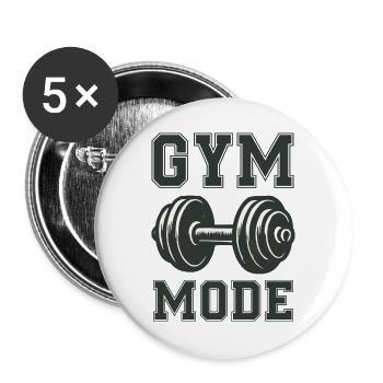 Gym Fashion - Buttons large 2.2''/56 mm (5-pack) - white - Front