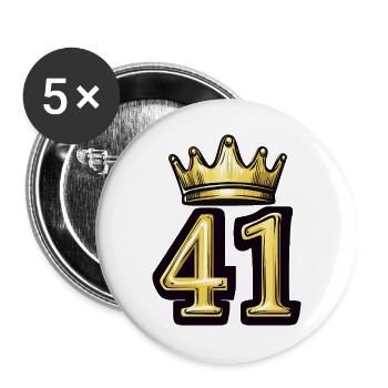 41 Number Crown - Buttons large 2.2''/56 mm (5-pack) - white - Front