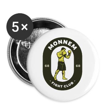 Mannheim Boxing Club Vintage Boxemblem 68  - Buttons groß 56 mm (5er Pack) - Weiß - Vorne
