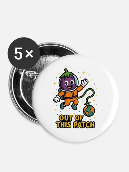 Aus diesem Patch - Buttons groß 56 mm (5er Pack) - Weiß