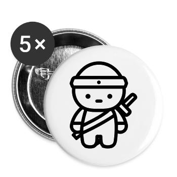 Krieger - Buttons groß 56 mm (5er Pack) - Weiß - Vorne