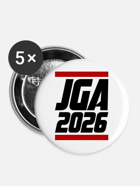 Jga 2026 - Buttons groß 56 mm (5er Pack) - Weiß