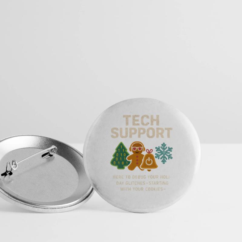 Admin Christmas Gift IT Support Debugging Buttons large 2.2''/56 mm (5-pack)