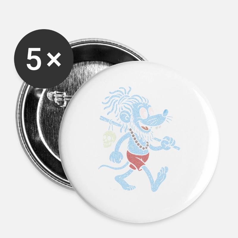 Bandi Coot Baba - Buttons groß 56 mm (5er Pack) - Weiß