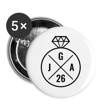 JGA 26 Ehering Ring Junggesellinnenabschied 2026 - Buttons groß 56 mm (5er Pack) - Weiß - Vorne