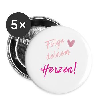 SUIS TON CŒUR Imprimer - Lot de 5 grands badges (56 mm) - blanc - Devant