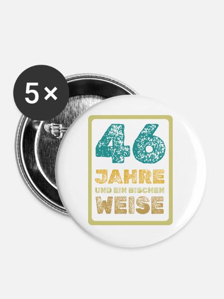 46 - Buttons groß 56 mm (5er Pack) - Weiß