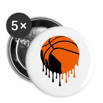 Dripping Basketball Street Art - Buttons large 2.2''/56 mm (5-pack) - white - Front