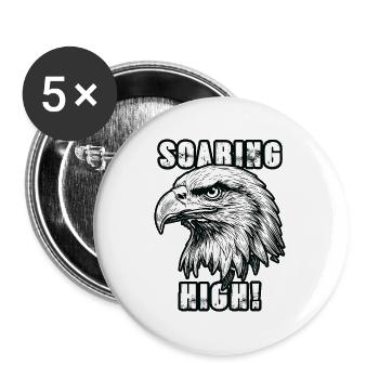 Golden Eagle Soaring High Liberty - Buttons large 2.2''/56 mm (5-pack) - white - Front