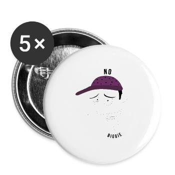 Kein großes Ding, Mann – ironischerweise - Buttons groß 56 mm (5er Pack) - Weiß - Vorne