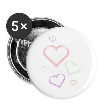 Cadeau pour la fête des mères : Idée de cadeau pour la fête des mères - Lot de 5 grands badges (56 mm) - blanc - Devant