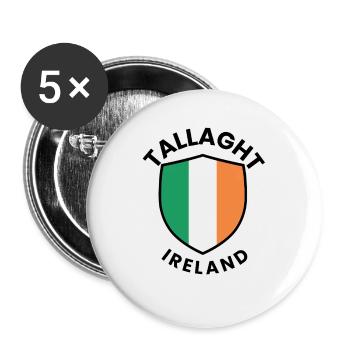 Tallaght Irish Shield - Buttons large 2.2''/56 mm (5-pack) - white - Front