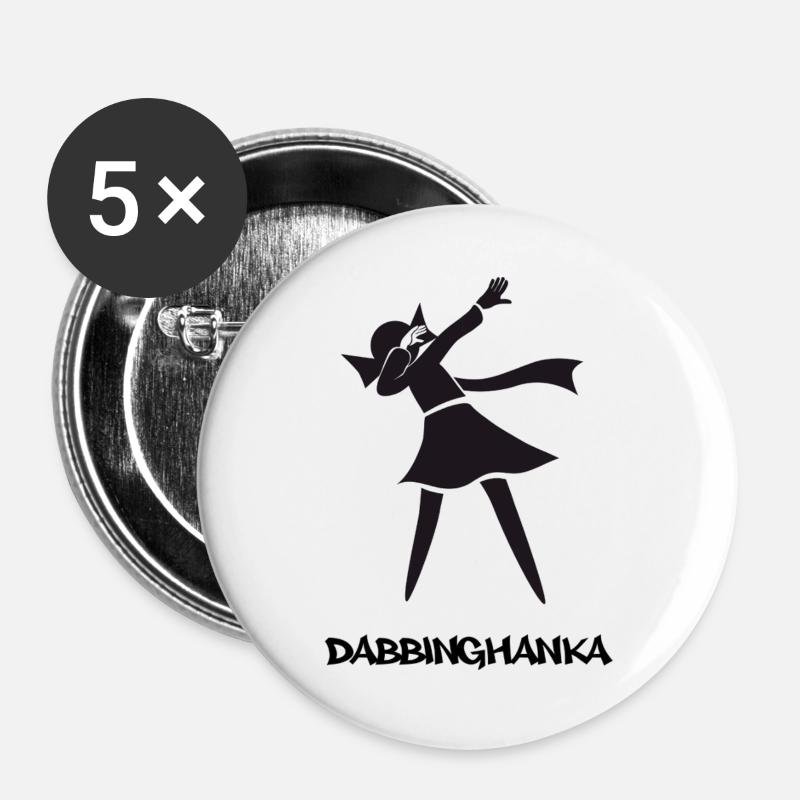 DABBING HANKA - Buttons groß 56 mm (5er Pack) - Weiß