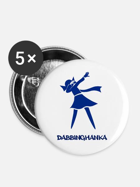DABBING HANKA - Buttons groß 56 mm (5er Pack) - Weiß