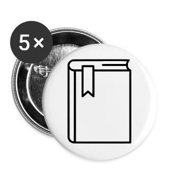 Icône de marque-page du carnet - Lot de 5 grands badges (56 mm) - blanc - Devant
