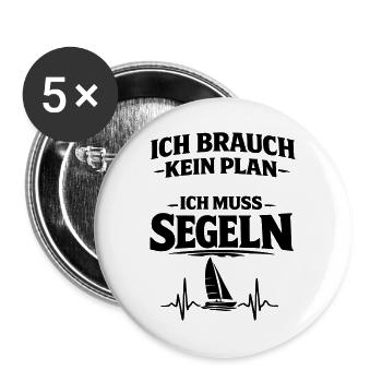 Voile - Lot de 5 grands badges (56 mm) - blanc - Devant