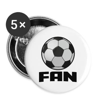 Football_Fan - Buttons large 2.2''/56 mm (5-pack) - white - Front