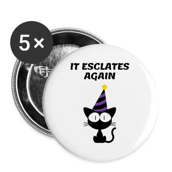 cat - Buttons groß 56 mm (5er Pack) - Weiß - Vorne