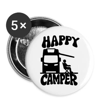 Campeur - Lot de 5 grands badges (56 mm) - blanc - Devant