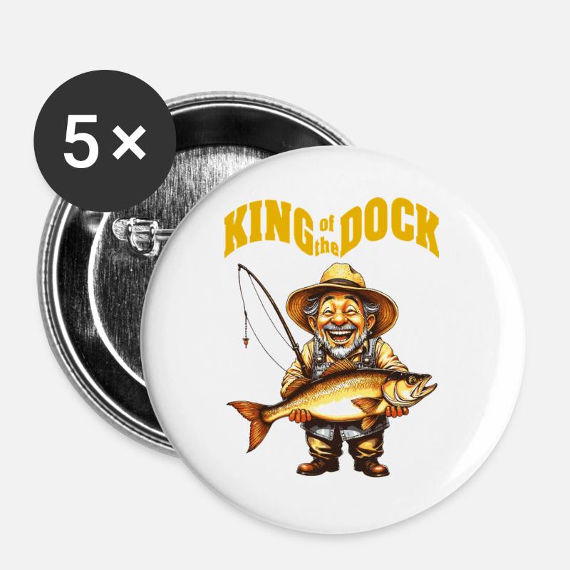 KingOTD - Buttons large 2.2''/56 mm (5-pack) - white