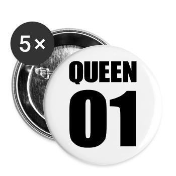 queen_01 - Buttons large 2.2''/56 mm (5-pack) - white - Front