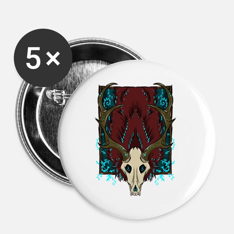 Wendigo - Buttons large 2.2''/56 mm (5-pack) - white
