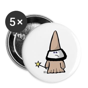 Cosmo Chapeau Cone - Lot de 5 grands badges (56 mm) - blanc - Devant
